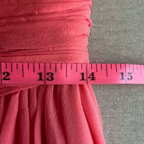 Marchesa Notte Pink 100% Silk Cocktail Dress Pleated Fit Flare NWT Sz 8 $850 - Picture 15 of 16
